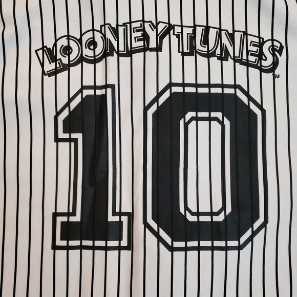 RARE VTG Looney Tunes Logo Baseball Jersey - Picture 4 of 6